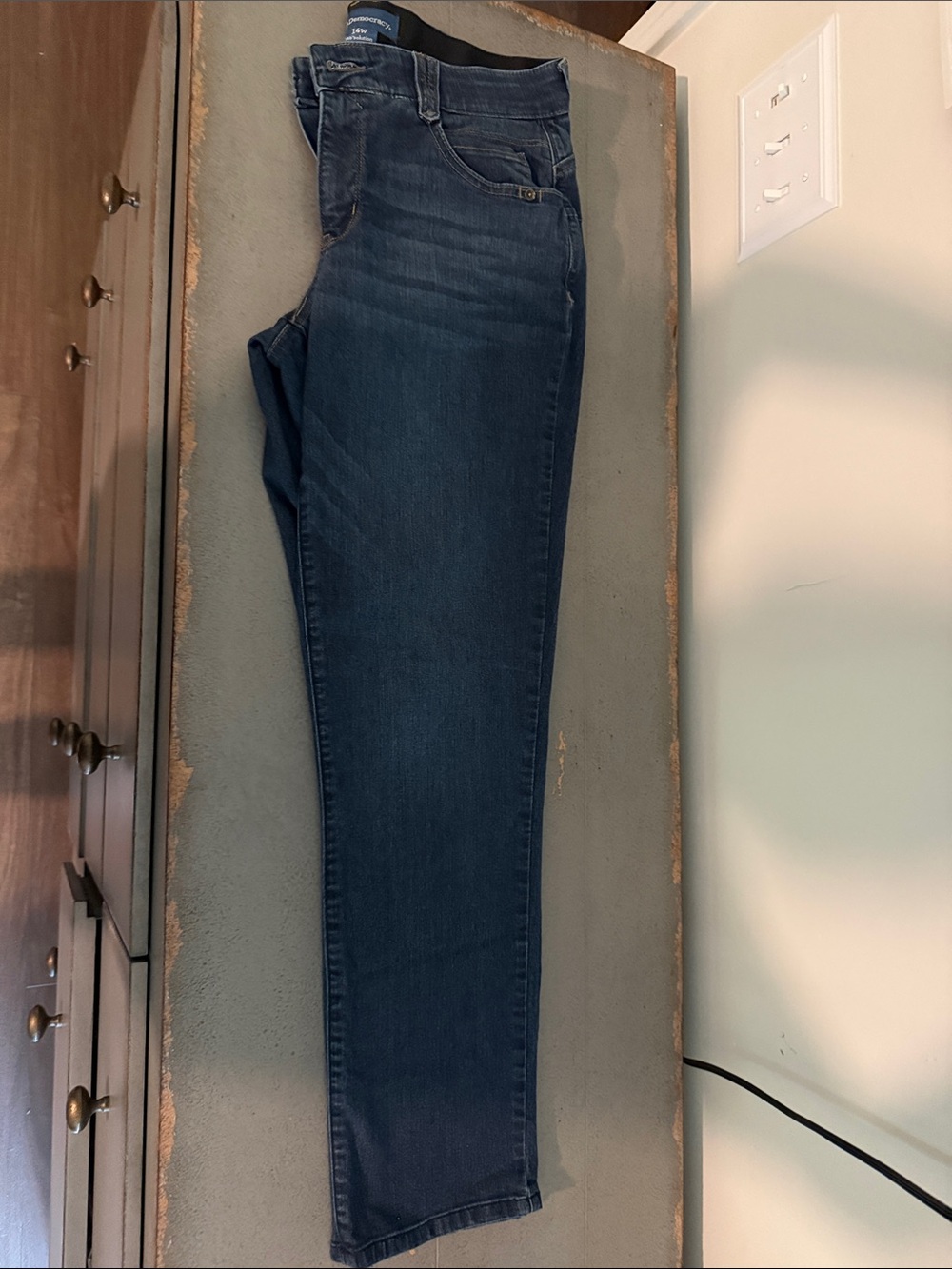 Democracy Women's Skinny Jeans in Dark Blue Wash